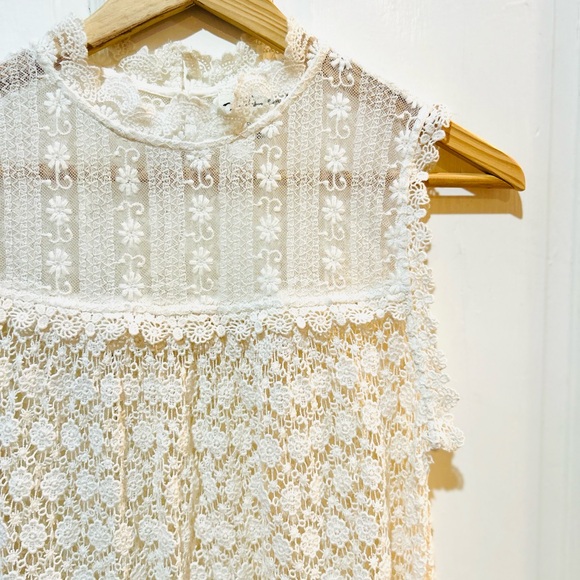 Anthropologie Cream Lace Blouse - Picture 5 of 13